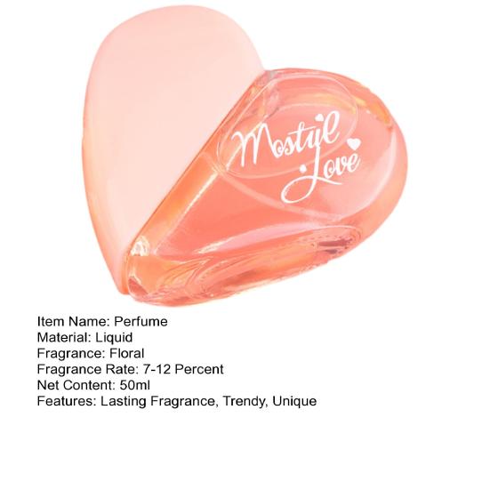 1 бутылка, 50 мл, женские духи Love, стойкий аромат, модные духи в форме сердца для фестивалей, Дня святого Валентина