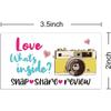 50pcs Love What's Inside Snap Thank You Card Shopping Purchase Greeting Cards for Small Business Owners Package Inserts