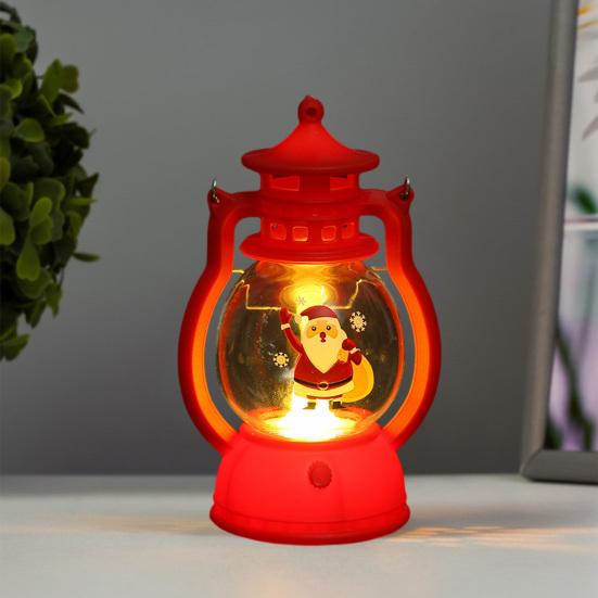 Рождественский фонарь, винтажный портативный светильник на батарейках, украшение для дома, беспламенная электронная лампа-свеча, ночник, товары для вечеринок, подарок