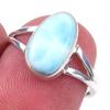 Natural Republic Larimar Gemstone 925 Solid Sterling Silver Gift Ring S.7 O8k21