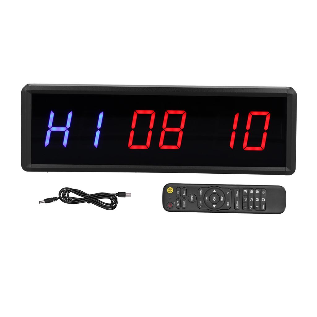 LED Interval Timer Gym Workout Count DownUp Clock Stopwatch for Fitness Exercising