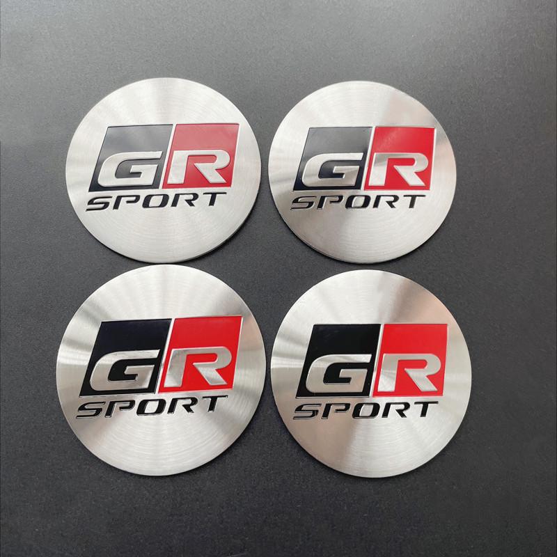 4 шт. 56 мм Наклейки на центральные колпачки дисков с логотипом GR Sport Наклейка на диск Для Toyota Corolla 86 Supra CHR Yaris Camry Prius Rav4 Авто