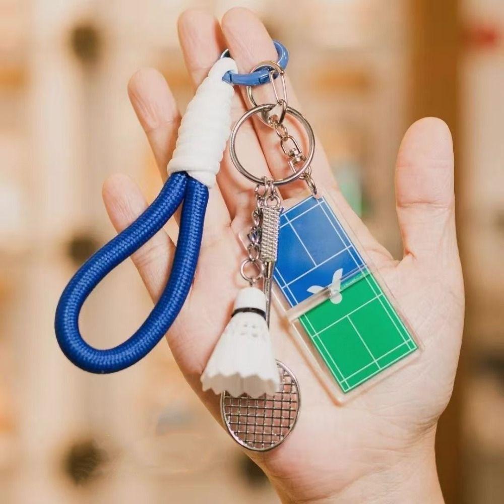 3D Badminton Badminton Pendant Bag Hanging Table Tennis Keyring  Sport Fans