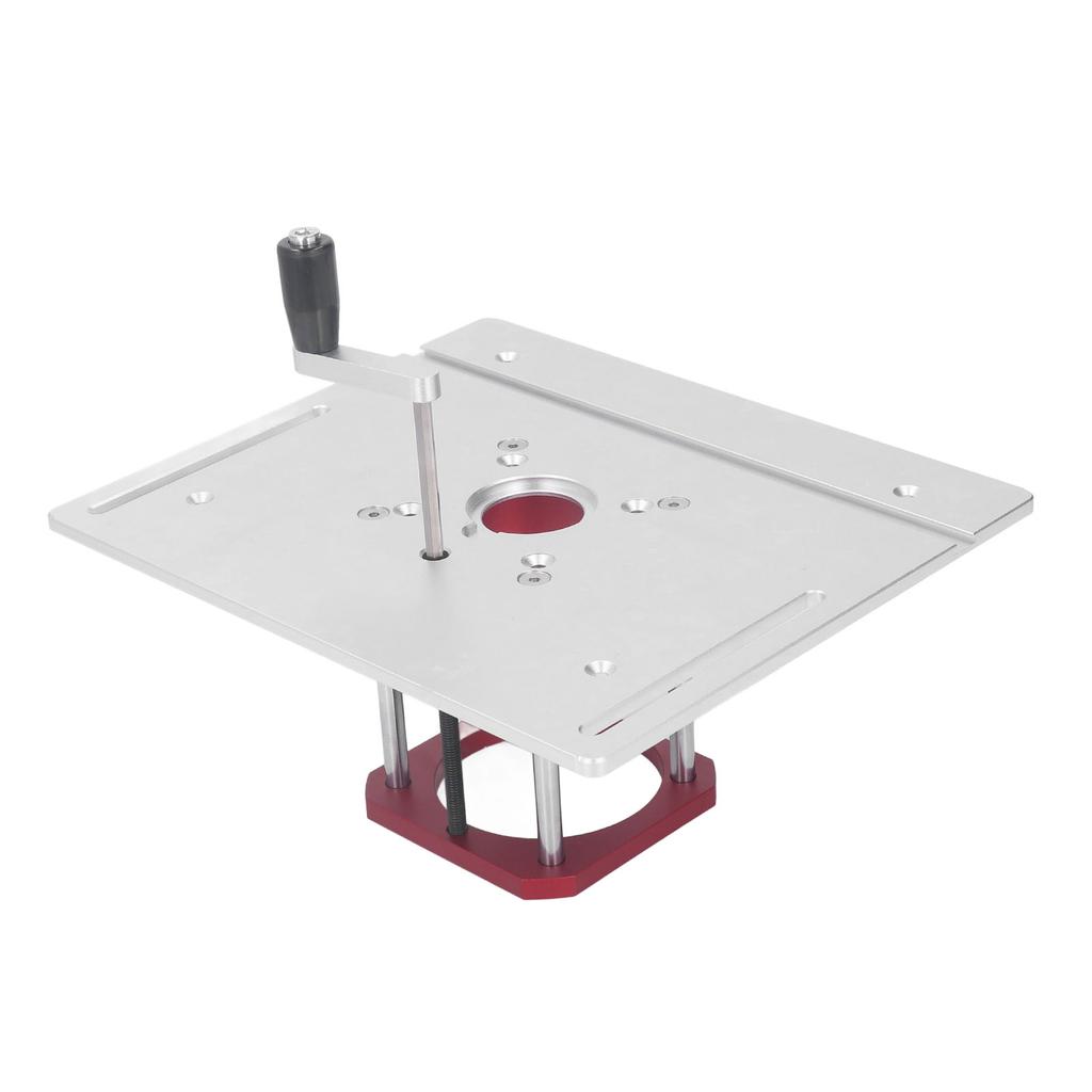 0‑54mm Router Table Lifting Base with Handle Aluminum Alloy Woodworking Flip Board for 64‑65mm Trimming Machine