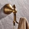 1 Pcs Hanger Hooks Bathroom Accessories Wall Hooks Vintage Towel Hook Bronze Wall Mounted Cloth Hat Bathroom Accessories