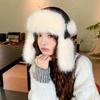 New Autumn and Winter Hat for Women Solid Color Imitation Mink Hair Thickened Cold-proof Lei Feng Hat for Winter Warm Cycling Ear Protection Hat