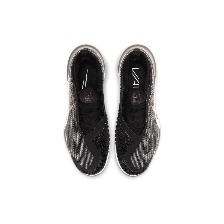 Womens NikeCourt React Vapor NXT 'Black Metallic Red Bronze' (women's sizes) Black / Metallic Red Bronze / White Tennis Shoes CV0742 002