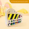 Wooden Busy Board with LED Running Lights, Kids Montessori Educational Toy, Circuit Board Sensory Switch Toy