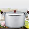 Алюминиевая кастрюля с крышкой и ручкой Утолщенная Высокоэффективная Теплопередача Алюминиевая кастрюля Кухонная кастрюля