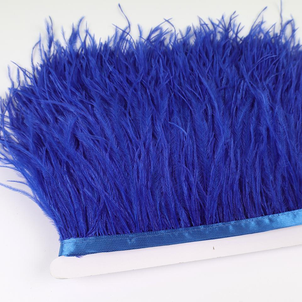 Отделка из перьев страуса 13-18 см, перья на кромке ленты, для DIY, свадебного шитья, украшения платья, поделок, аксессуаров