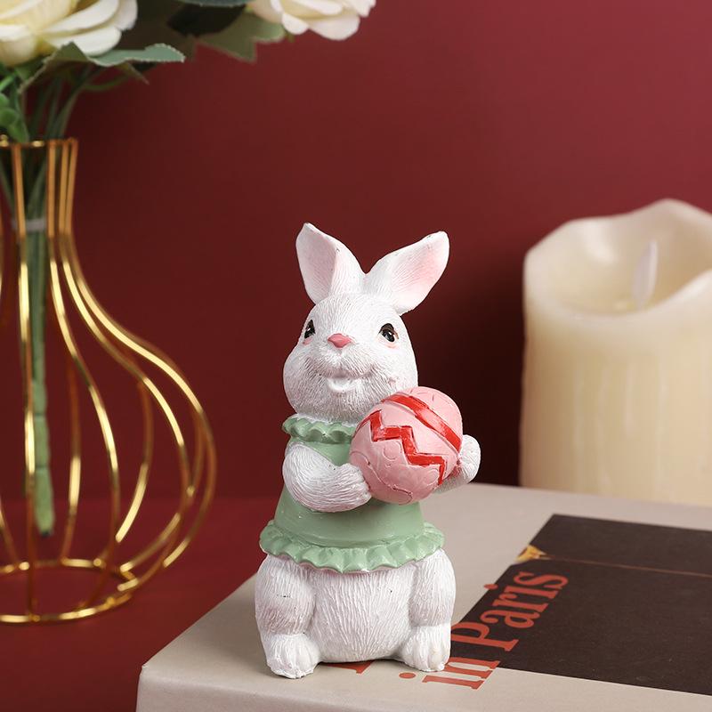Easter Bunny Garden Ornaments: Courtyard, Windowsill & Micro Bonsai Decorations