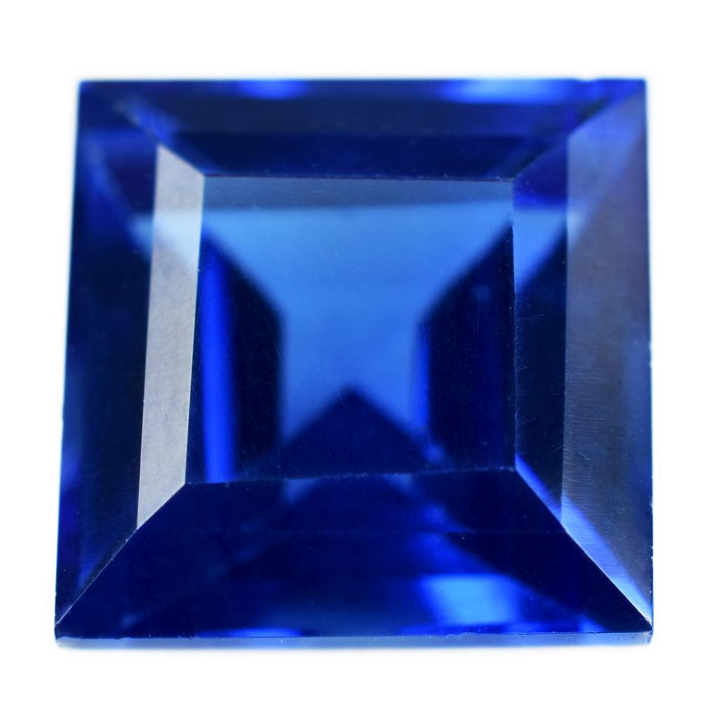 Natural Blue Sapphire Loose Gemstone 8 To 10 ct Ceylon Square Cut September Birthday Birthstone
