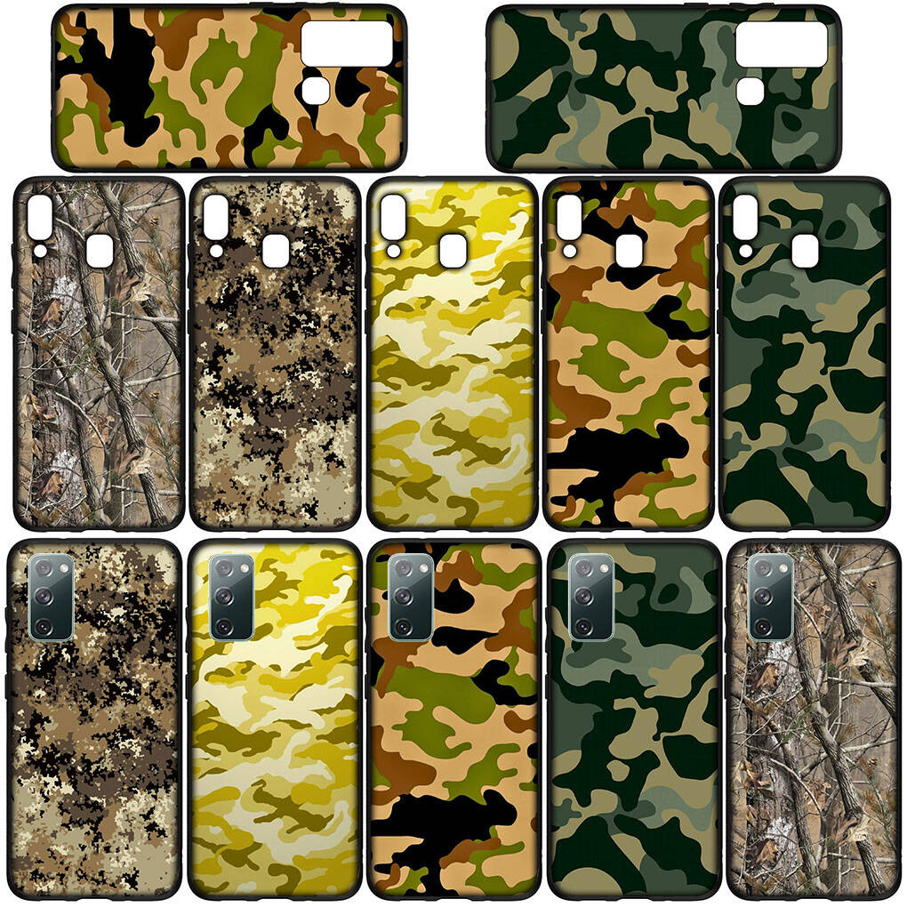 Для iPhone 17 16 15 Xiaomi Poco Redmi Note 14 13 12 11 Pro Max Samsung Galaxy S25 S24 S23 OPPO Huawei Камуфляжный Военный Армейский Камуфляжный Рисунок Чехол для Телефона