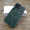 Luxury For Magsafe Cooling Breathable Phone Case For iPhone 16 15 14 Plus 13 12 11 Pro Max Magnetic Heat Dissipation Mesh Back Cover