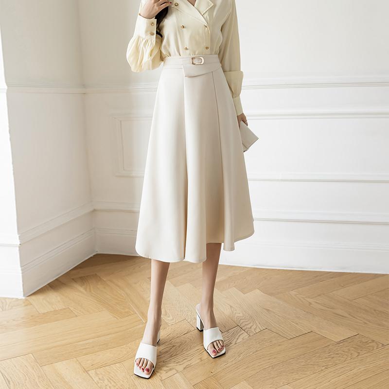 Summer Autumn Fashion Commuter Women Pleated Skirt Formal High Waist Skirts Women Clothes