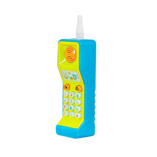 Mobile Phone Toy with 5 Songs Portable Cartoon Colorful Round Edge Exercise Responsiveness Gentle Sound Toddler Cell