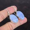 Blue Lace Agate Earrings 925 Sterling Silver Earrings Genuine Gemstone Earring Handmade Jewelry Earring For Mom Unique Earring Gifts For Her
