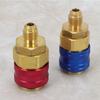 2Pcs Car Air Quick Coupler Connector for R134A High Low Red Blue Side