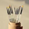 Aurora DIY Manicure Tool Bag Transparent Nail Design Art Pen Oval UV Gel Extension Drawing Carving Resin Handle Hair Shape Liner