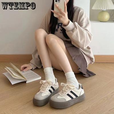 Женская обувь Летняя тонкая обувь Новые белые туфли на толстой подошве Повседневная спортивная обувь для сноуборда