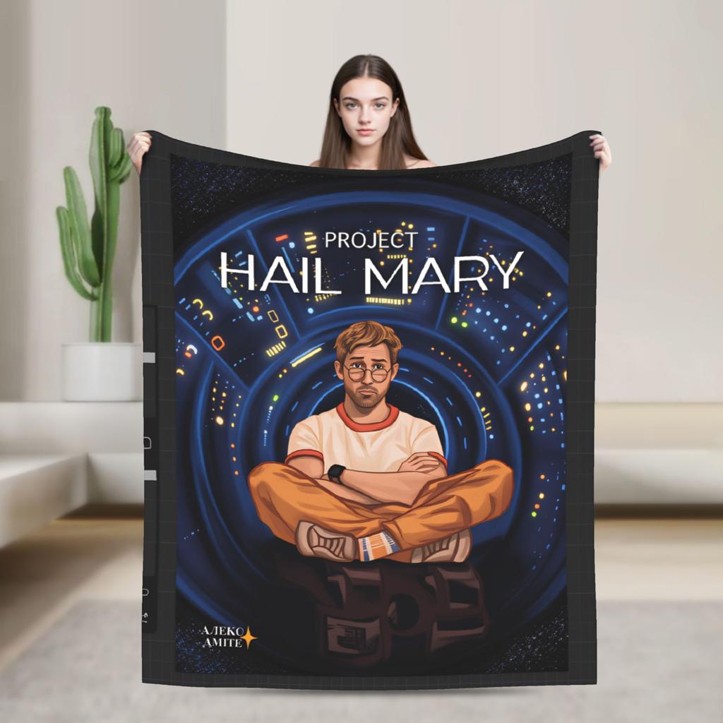 Project Hail Mary Warm Soft Blanket  Airplane Travel Plush Throw Blanket Pattern Bedroom Flannel Bedspread Sofa Bed Cover