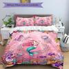 Mermaid Underwater Fantasy Print 3Pcs Bedding Setduvet Cover With 2 Bedropillowcase Home Birthday Gift