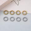 10pcs Stainless Steel 6 8 10mm Twist Rope Circle Connector Closed Jump Rings Split Ring Thick for DIY Jewelry Making Supplies