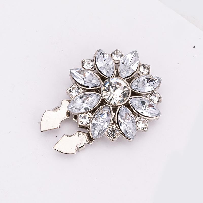 Декоративные запонки и пуговицы для воротника с цветными стразами