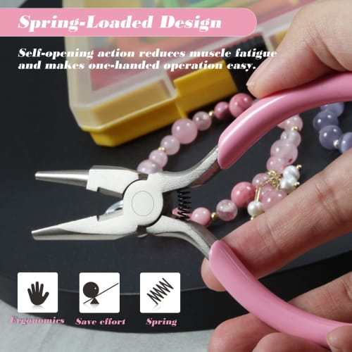 SPEEDWOX Pin Bending Pliers, Round Pliers with Groove, Wire Loop Pliers, Cuttable, Single Round, for Coiling Wire, Circle Bending, Wire Crafts, Beadin