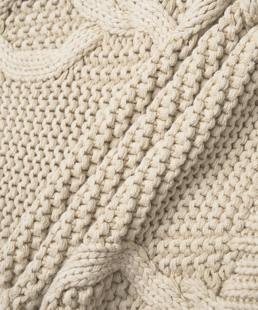 GROVE Grvr Sports_Cable Cardigan_Beige
