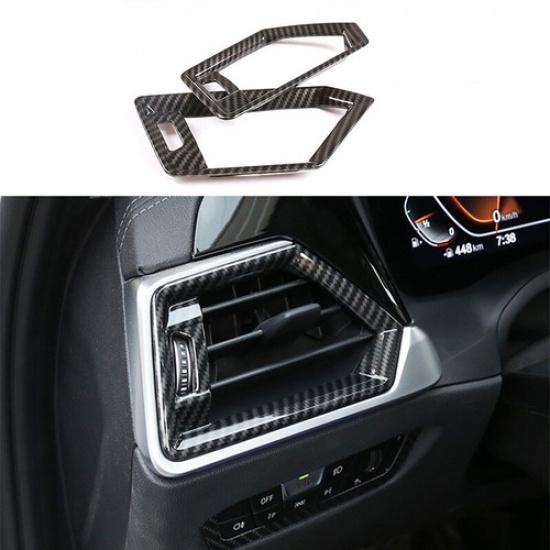 Side Outlet Vent Console Covers Trim Carbon Fiber For BMW 3 Series G20 -