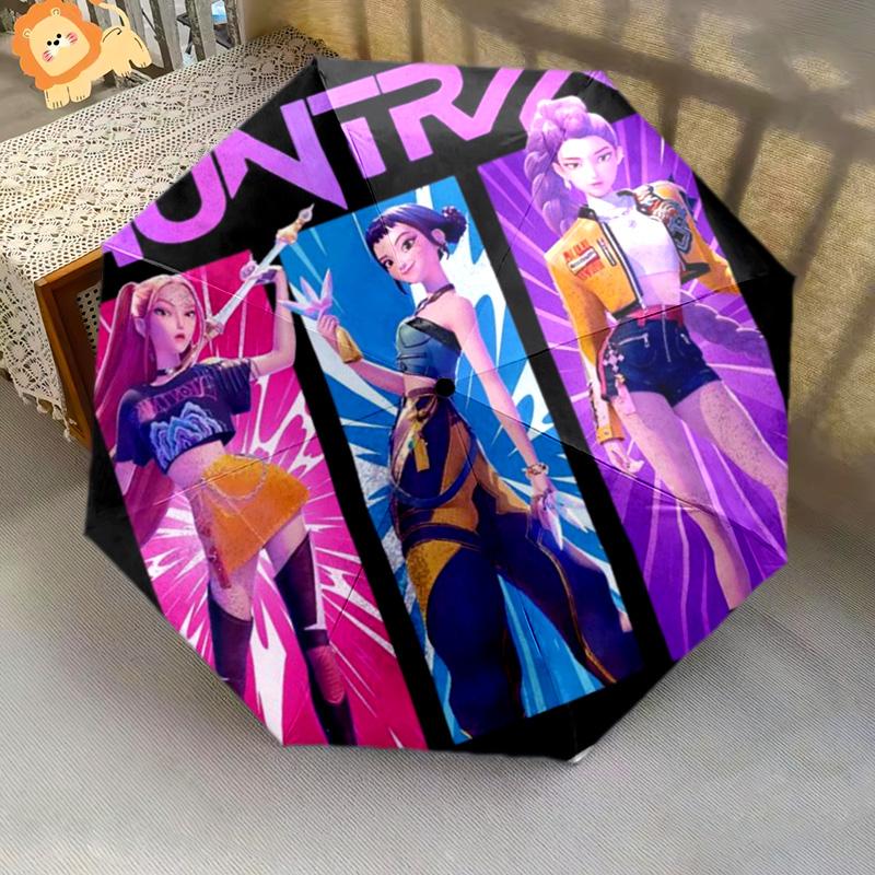 Dynamic Warriors: Action Adventure Folding umbrella 8 paraphenoid bones travel Three folds Umbrella outdoor
