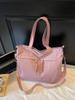 Japanese Style Large Capacity Casual Tote With Double Shoulder Straps For Women