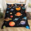 Пододеяльник Planet Kids с изображением планет, ракет, дирижаблей, космоса, галактики, комплект постельного белья, пододеяльник со звездами и точками, мультяшный пододеяльник