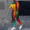 Мужские спортивные костюмы с 3D-принтом, мужские свободные футболки с длинным рукавом, брюки, спортивный костюм, модные повседневные уличные топы, комплекты из 2 предметов