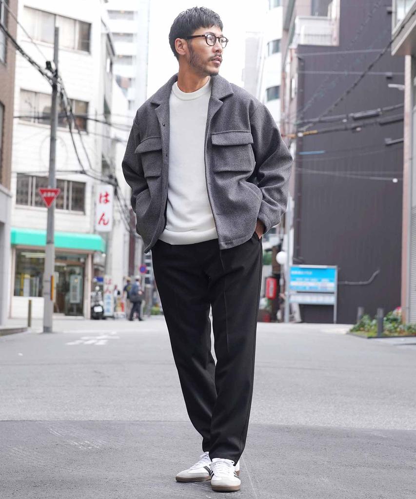 Купить Tech Melton Lining Fleece Jacket XL Mixed Grey Jacket Casual Open Gate Short Length Stretch Elastic Military Pocket Upperwear Autumn Clothes