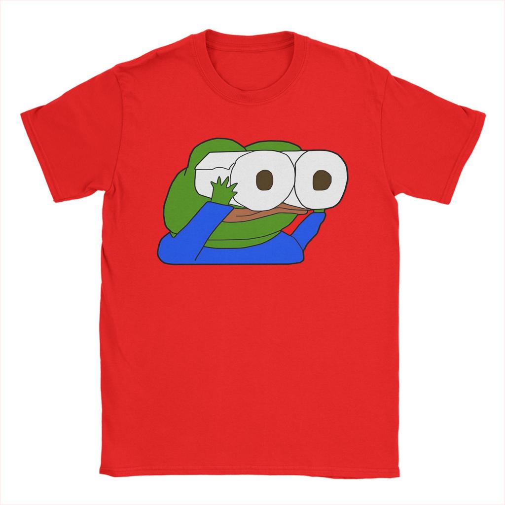 Унисекс Футболка с принтом Pepes Туалетная Бумага Бинокль Чистый Хлопок Потрясающие Футболки с Коротким Рукавом и Круглым Вырезом Летние Футболки