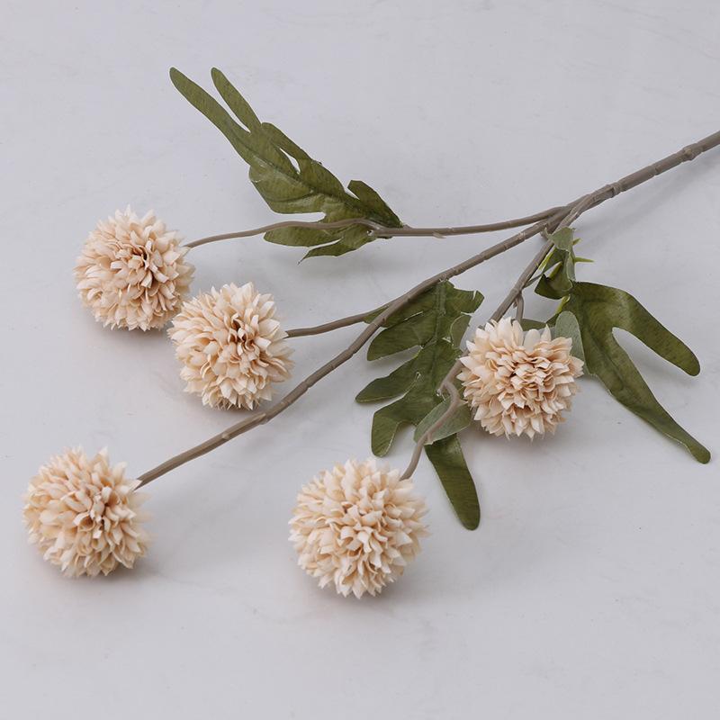 Dandelion Artificial Flowers Wedding Decoration 5 Head Fake Flowers Small Thorn Ball DIY Home Decor Bouquet Valentine's Day Gift