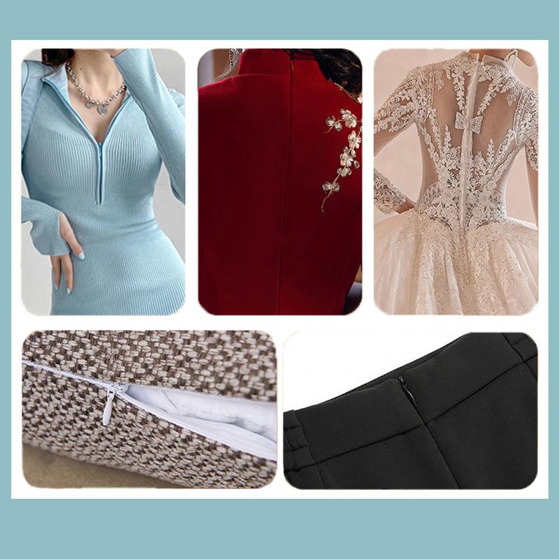 10PCs For Tailor Zippers Pull Charms Nylon Coil Zippers Invisible Zippers Lace Zipper Closure