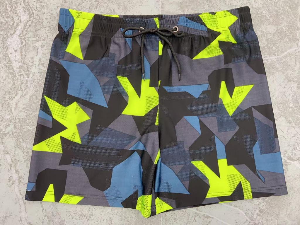 Мужские купальники больших размеров для отпуска на горячую весну, удобные и дышащие купальники с плоскими углами и принтом