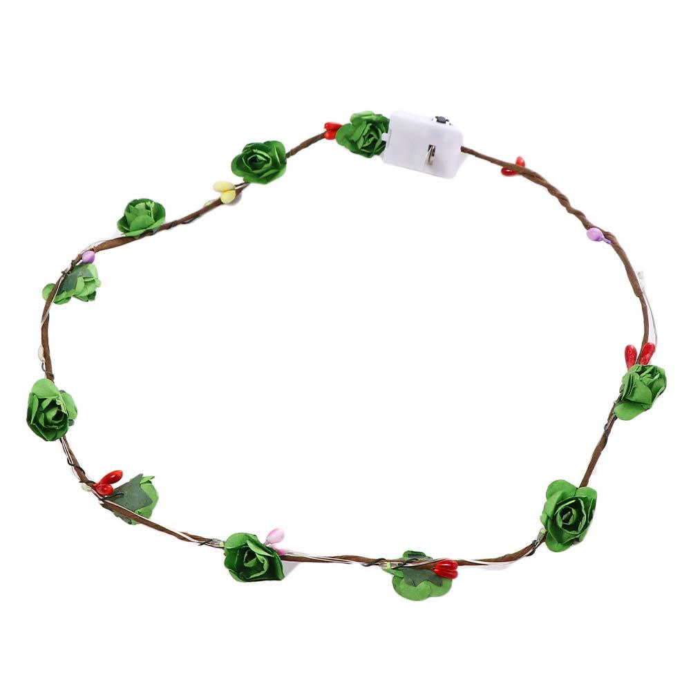 Светящийся венок для невесты, на день рождения, светящиеся цветочные венки, венок, повязка на голову, пляжная повязка на голову
