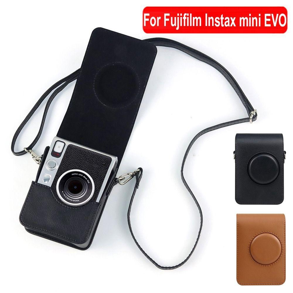 Чехол для камеры мгновенной печати из искусственной кожи, противоударный чехол для фотографий для Fujifilm Instax mini EVO