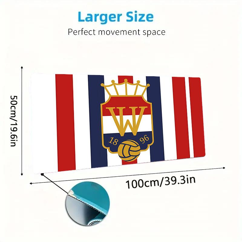 Willem II Tilburg Print  Cushion Non-slip Laptop Tablet Big Mousepad XXL Mat Mini PC Playmat With Lock edge