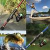 Telescopic Fishing Rod 5.0:1 Speed Metal Spool Fishing Reel Bass Freshwater Saltwater Outdoor Travel Fishing Tackle Rod Combo