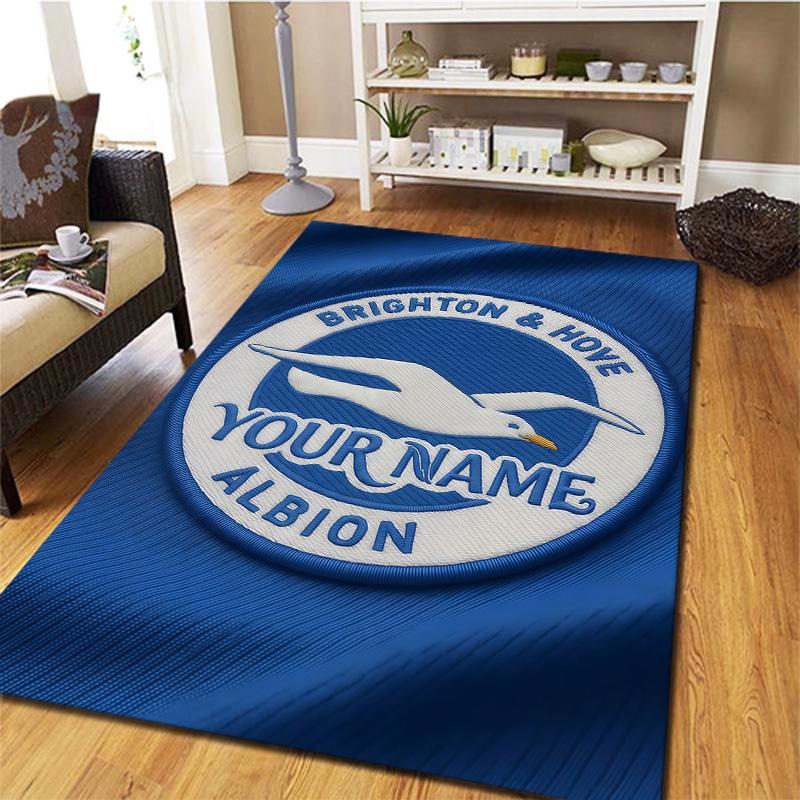 Brighton Hove Albion Custom Name Carpet Rug For Living Room Bedroom Home Sofa Decoration Kids Play Nonslip Floor Mat