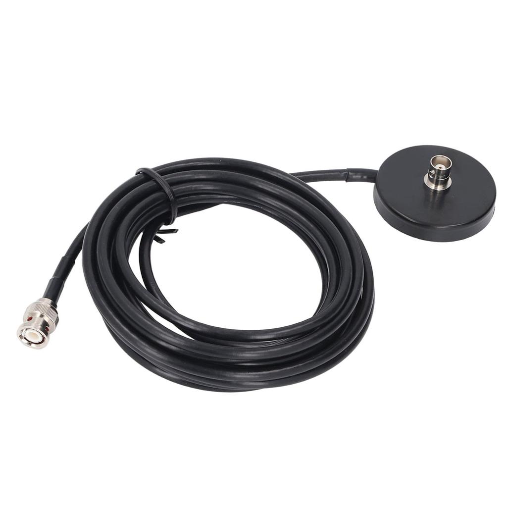 BNC Magnetic Mount, BNC Female to Male Magnetic Mount with 5m RG58 Coaxial Cable, for CB Radios, Car Radios, and Two-Way Radios