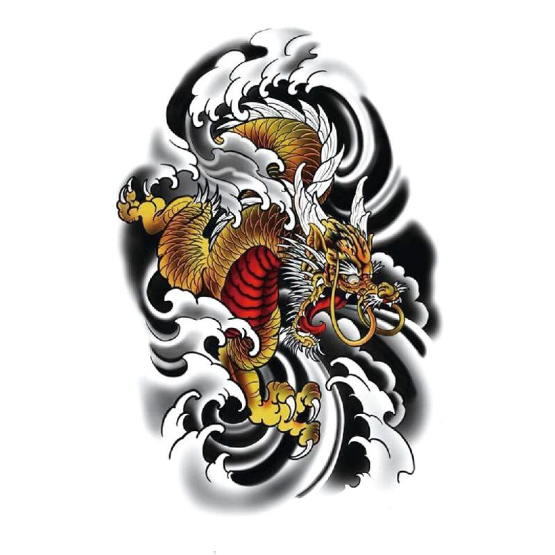 Наклейка на татуировку лиса лев тигр цветной цветок рука водонепроницаемая переводная татуировка наклейка имитация татуировки наклейка