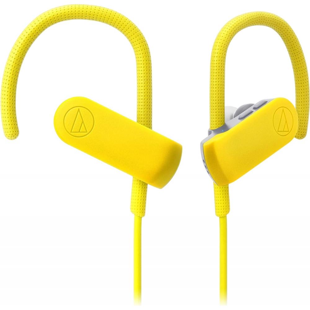 Audio Technica Sonicsport Wireless Earphones Waterproof Sports Bluetooth With Remote Control Mic Butterfly Yellow Ath Sport50bt Yl Butterfly Yellow