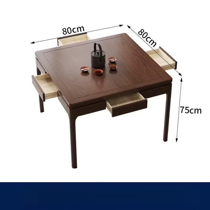 Mengzhang New Chinese Style Solid Wood Square Dining & Game Table