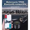 Мотоцикл Автомобиль Система мониторинга давления в шинах TPMS Bluetooth 5.0 Датчик давления в шинах Предупреждение о температуре Монитор Манометр